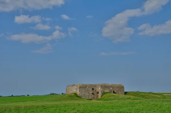 Bateria artylerii longues sur Mer w Dolna Normandia — Zdjęcie stockowe