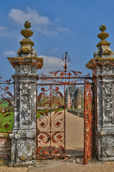 Renaissance castle of Carrouges in Normandie — Stok Foto