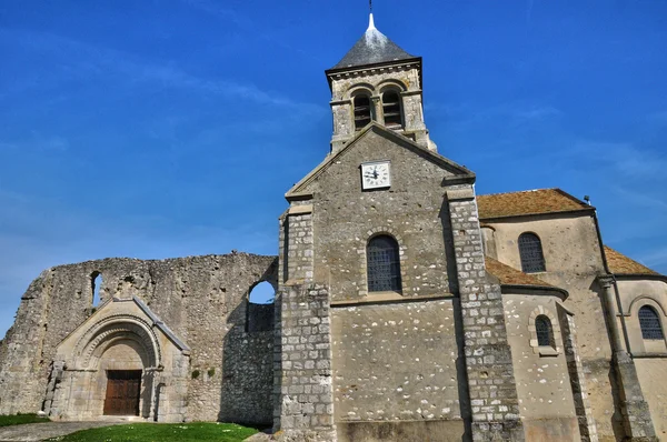 France, the Sainte Marie Madeleine church of Montchauvet — Stock Photo, Image