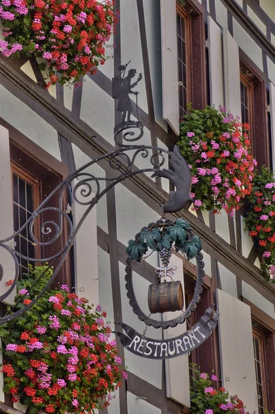 Pintoresco pueblo de Riquewihr en Alsacia —  Fotos de Stock