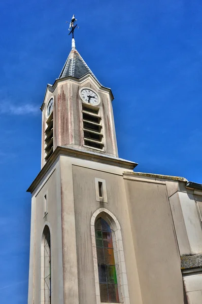 Franciaország, az egyház Auteuil le Roi — Stock Fotó