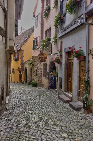 Pitoresca aldeia de Riquewihr na Alsácia — Fotografia de Stock