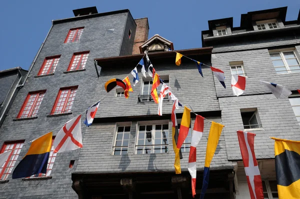 A Honfleur, Normandia a település régi ház — Stock Fotó