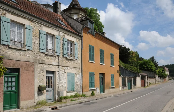 França, a aldeia de Vetheuil em Val d Oise — Fotografia de Stock