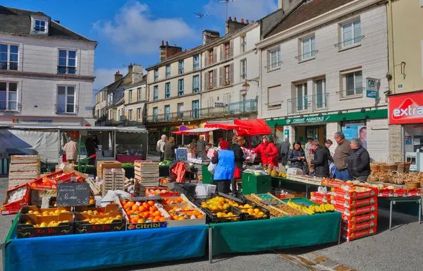 Picturesque little town of Mortagne au Perche in Normandie — Stock Photo, Image