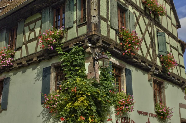 Pintoresco pueblo de Riquewihr en Alsacia —  Fotos de Stock