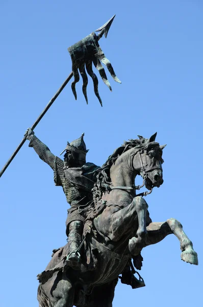 William the Conqueror statue in Falaise in Normandie — Stock Photo, Image