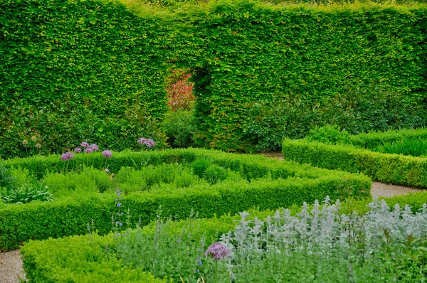 Les jardins du płaci d auge w cambremer w Normandia — Zdjęcie stockowe