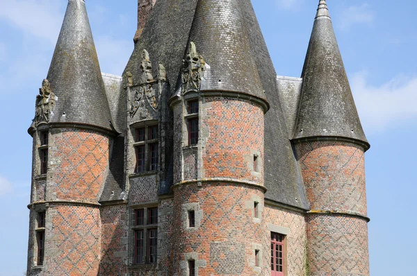 Renesanční hrad carrouges v normandie — Stock fotografie