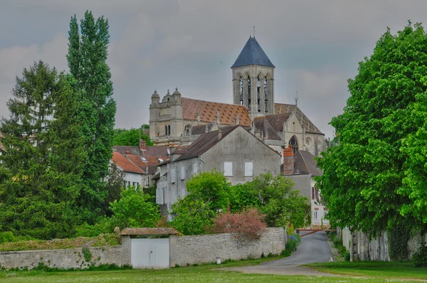 França, a aldeia de Vetheuil em Val d Oise — Fotografia de Stock