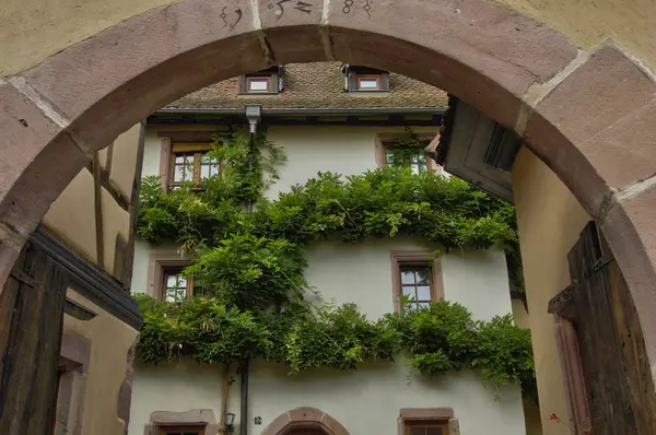 Schilderachtige dorp van riquewihr in Elzas — Stockfoto