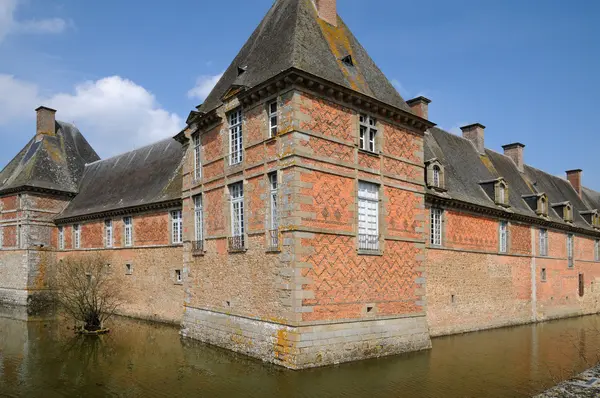 Reneszánsz kastély Carrouges-ben Normandia — Stock Fotó