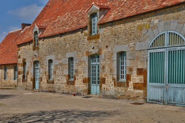 Renaissance-Schloss der Carrouges Bauernhof in der Normandie — Stockfoto