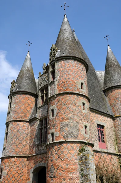 Castello rinascimentale di Carrouges in Normandia — Foto Stock