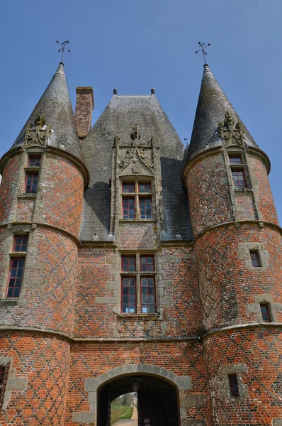 Castelo renascentista de Carrouges na Normandia — Fotografia de Stock
