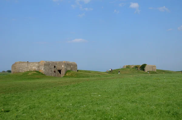 Artilleriebatterij van longues sur mer in basse normandie — Stockfoto