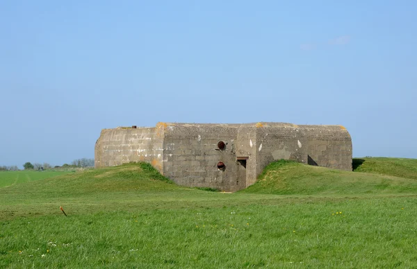 Artilleriebatterie von longues sur mer in basse normandie — Stockfoto