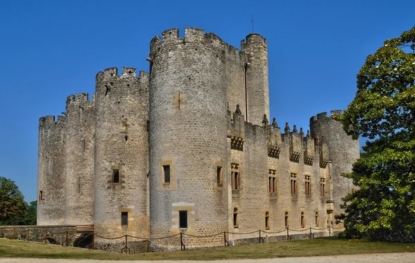 França, o castelo medieval de Roquetaillade em Gironde — Fotografia de Stock