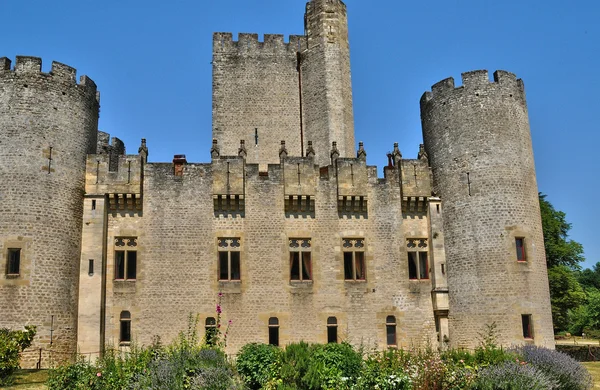 Francia, el castillo medieval de Roquetaillade en Gironda — Foto de Stock