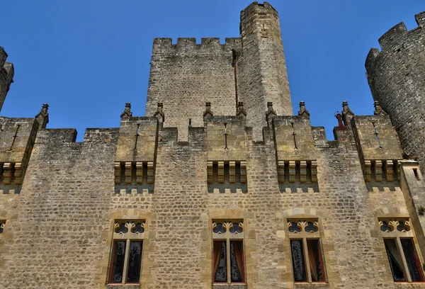 Francia, il castello medievale di Roquetaillade in Gironda — Foto Stock