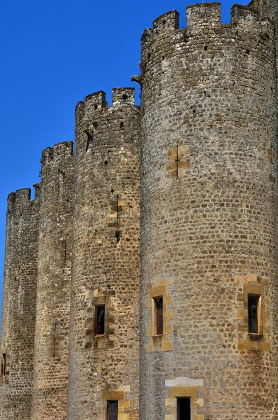 Franciaország, a középkori vár Roquetaillade a Gironde — Stock Fotó