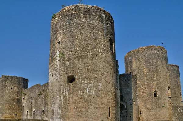 Middeleeuws kasteel van villandraut in gironde — Stockfoto