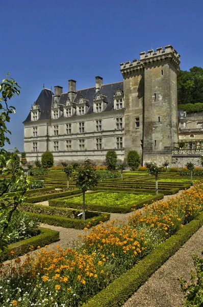 Castillo de Villandry en Val de Loire —  Fotos de Stock