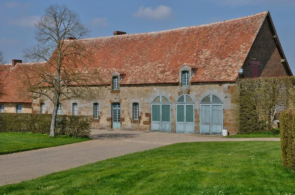 Castello rinascimentale di Carrouges fattoria in Normandia — Foto Stock