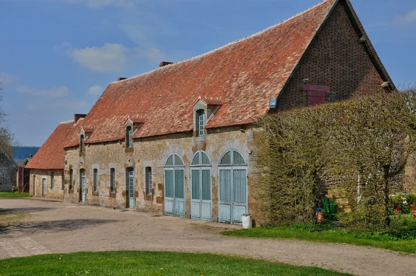 Renascimento castelo de Carrouges fazenda na Normandia — Fotografia de Stock