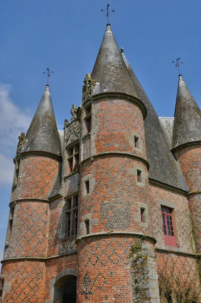 Castelo renascentista de Carrouges na Normandia — Fotografia de Stock