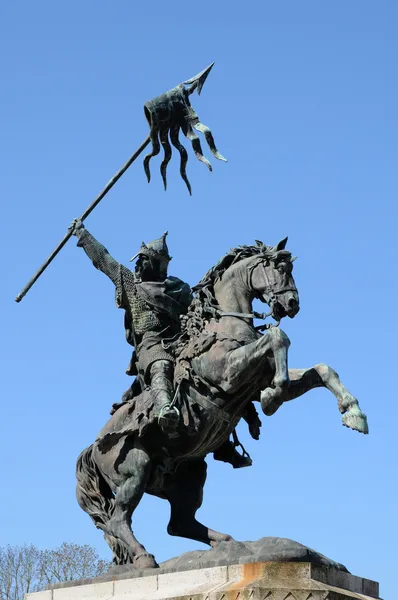 Estátua de Guilherme, o Conquistador em Falaise na Normandia — Fotografia de Stock