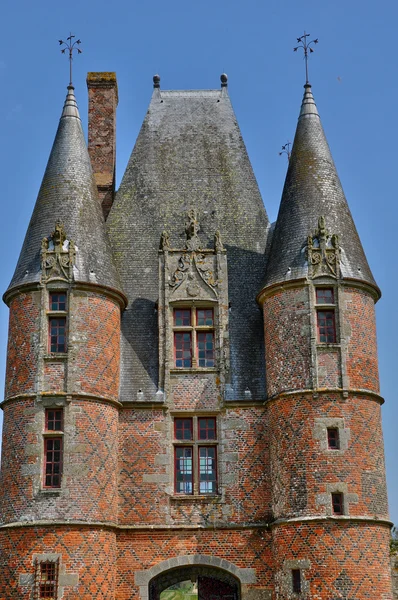 Renesanční hrad carrouges v normandie — Stock fotografie