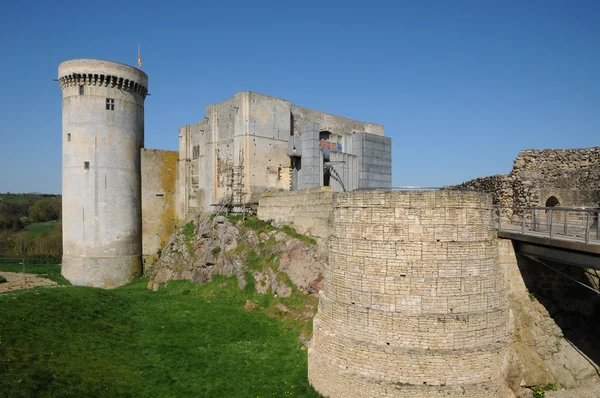 Hrad falaise do normandie — Stock fotografie