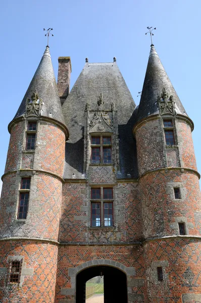 Renaissance castle of Carrouges in Normandie — Stock Photo, Image