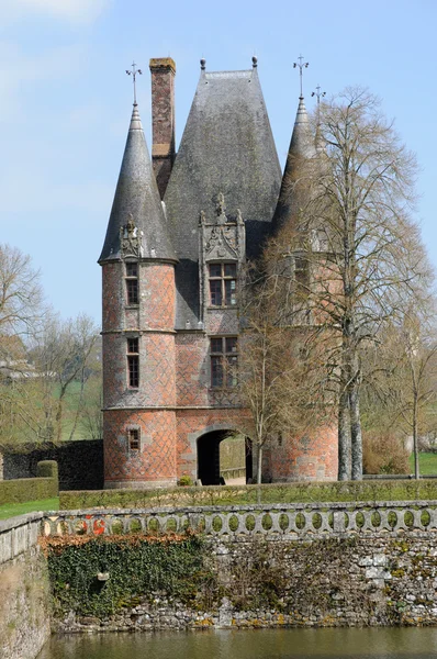 Castelo renascentista de Carrouges na Normandia — Fotografia de Stock