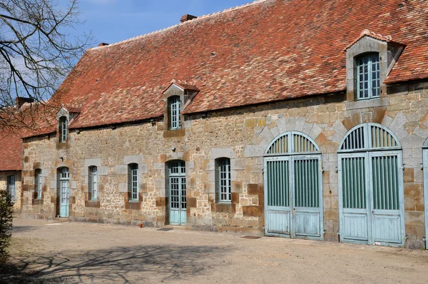 Renascimento castelo de Carrouges fazenda na Normandia — Fotografia de Stock