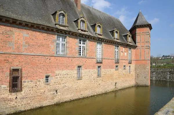 Renesanční hrad carrouges v normandie — Stock fotografie