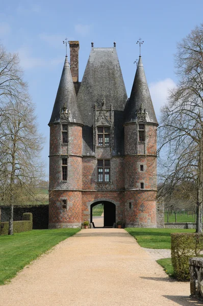 Castelo renascentista de Carrouges na Normandia — Fotografia de Stock