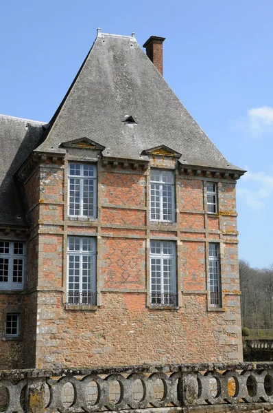 Castelo renascentista de Carrouges na Normandia — Fotografia de Stock