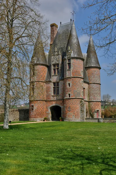 Castelo renascentista de Carrouges na Normandia — Fotografia de Stock