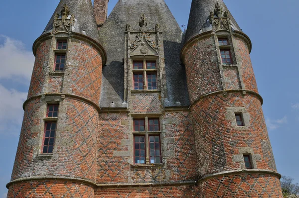 Renaissance-Schloss der Karussells in der Normandie — Stockfoto