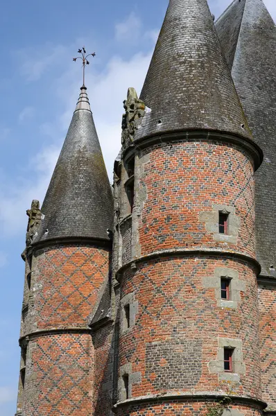 Renesanční hrad carrouges v normandie — Stock fotografie