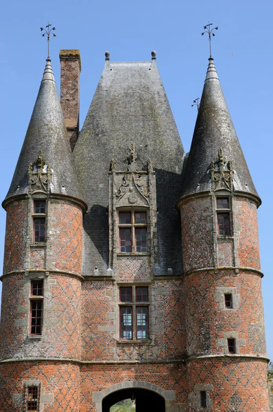 Castello rinascimentale di Carrouges in Normandia — Foto Stock