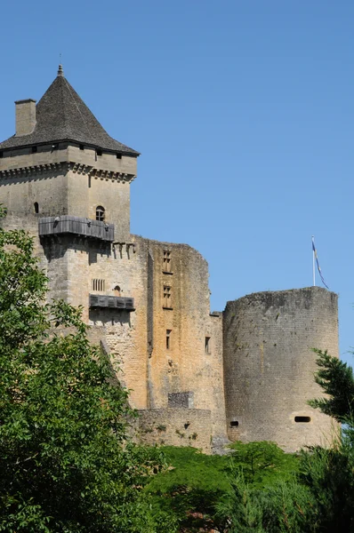 佩里戈尔，如诗如画的多尔多涅省的 castelnaud 城堡 — 图库照片