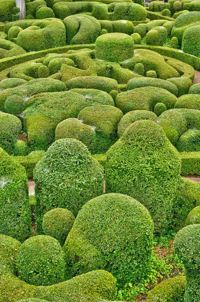 佩里戈尔，风景如画的花园的多尔多涅省 marqueyssac — 图库照片