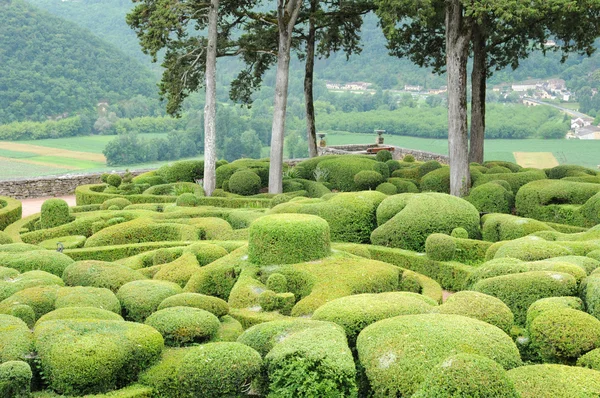Perigord, o pitoresco jardim de Marqueyssac em Dordogne — Fotografia de Stock