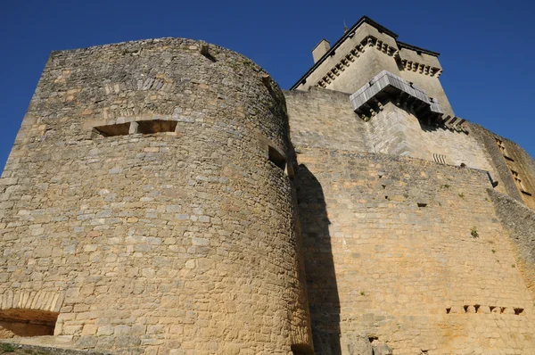 佩里戈尔，如诗如画的多尔多涅省的 castelnaud 城堡 — 图库照片