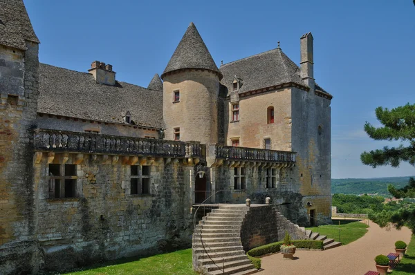 Perigord, the picturesque castle of Fenelon in Dordogne — Stock Photo, Image