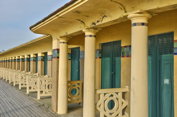 Strandhütten von Deauville in der Normandie — Stockfoto