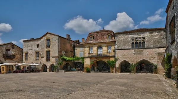 Monpazier perigord içinde Köyü — Stok fotoğraf